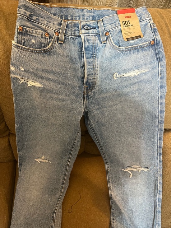 Levi's Denim - Levi's 501 Original Light Blue Slim Straight Jeans